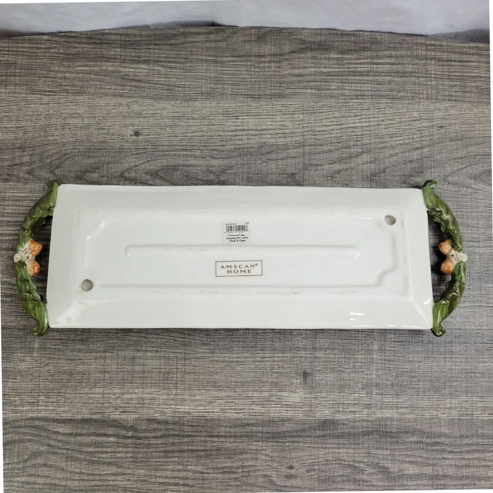 Amscan Home Serving Tray‎ Decorative Fruit Handles Table Decor Centerpiece